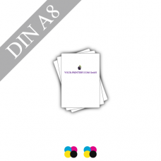 Flyer | 246gsm linen paper white | DIN A8 | 4/4-coloured